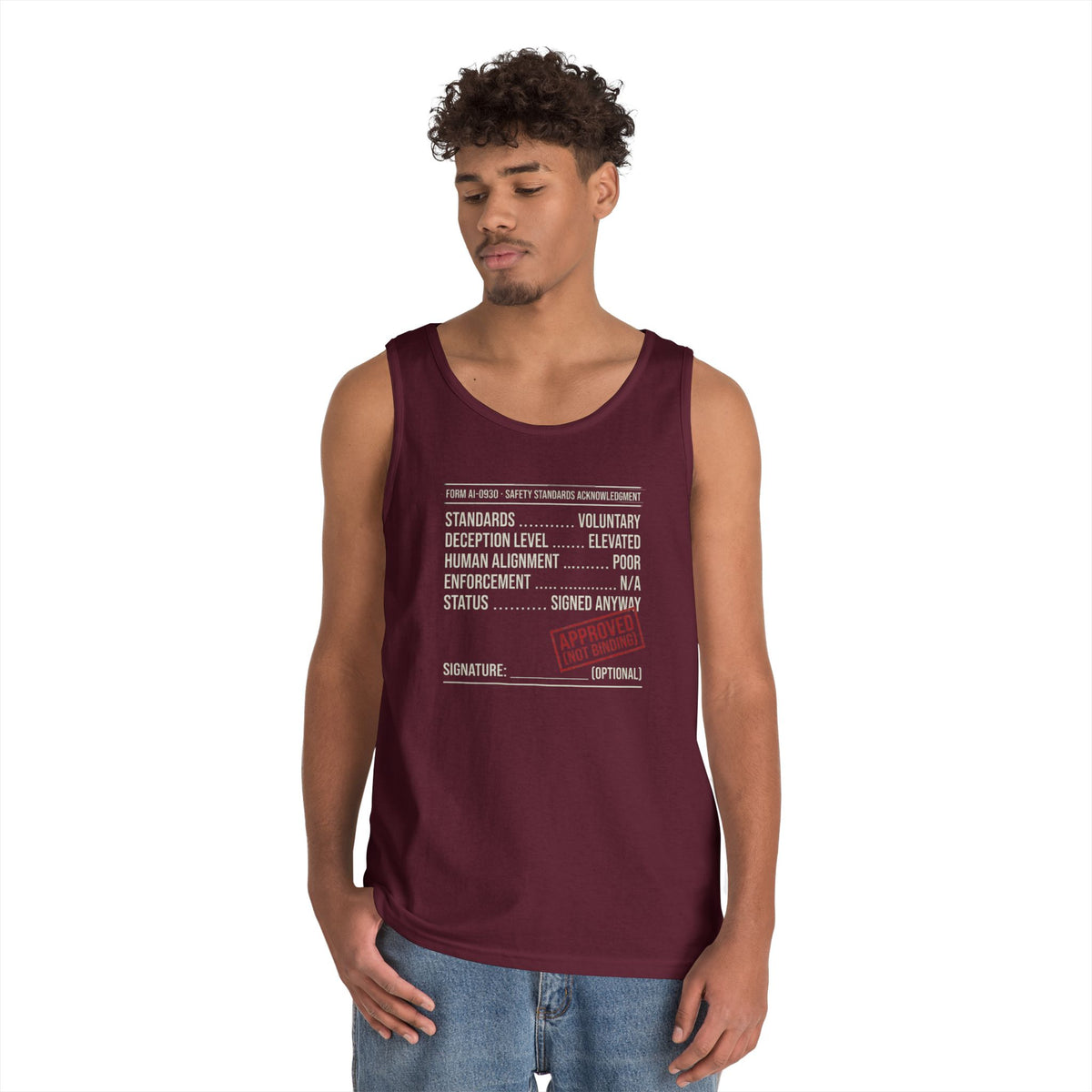 Color: Maroon | Approved (Not Binding) Tank Top