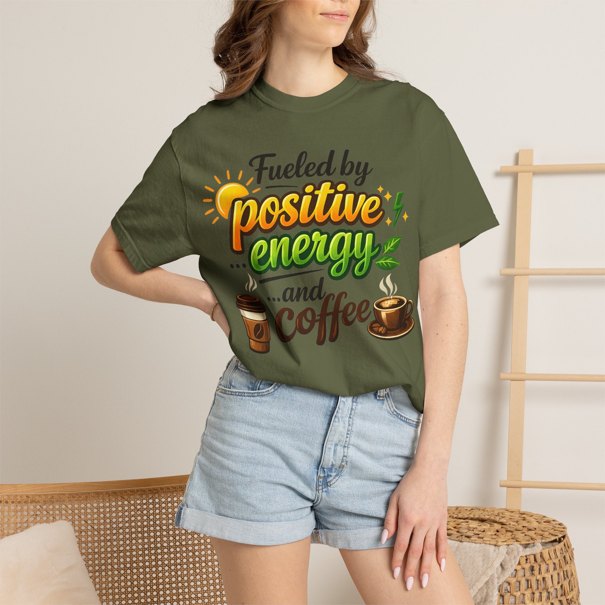 "The High-Voltage Morning Routine" Unisex Garment-Dyed T-shirt