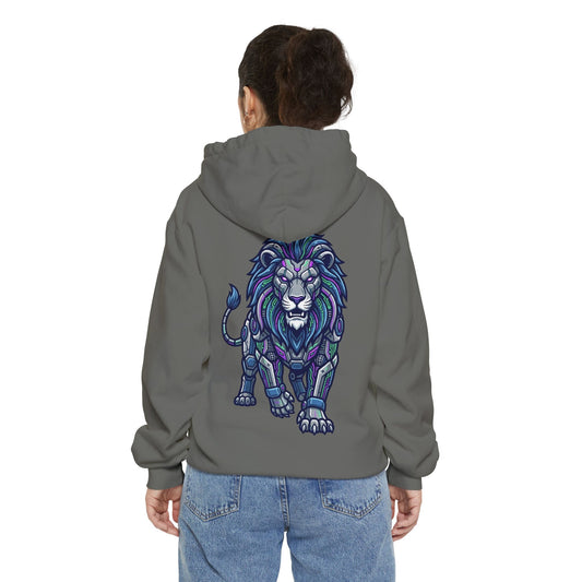 "Cyber Lion" Garment-Dyed Hoodie