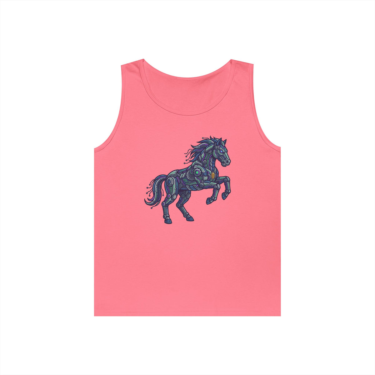 Color: Safety Pink | Cyber Mustang Tank Top