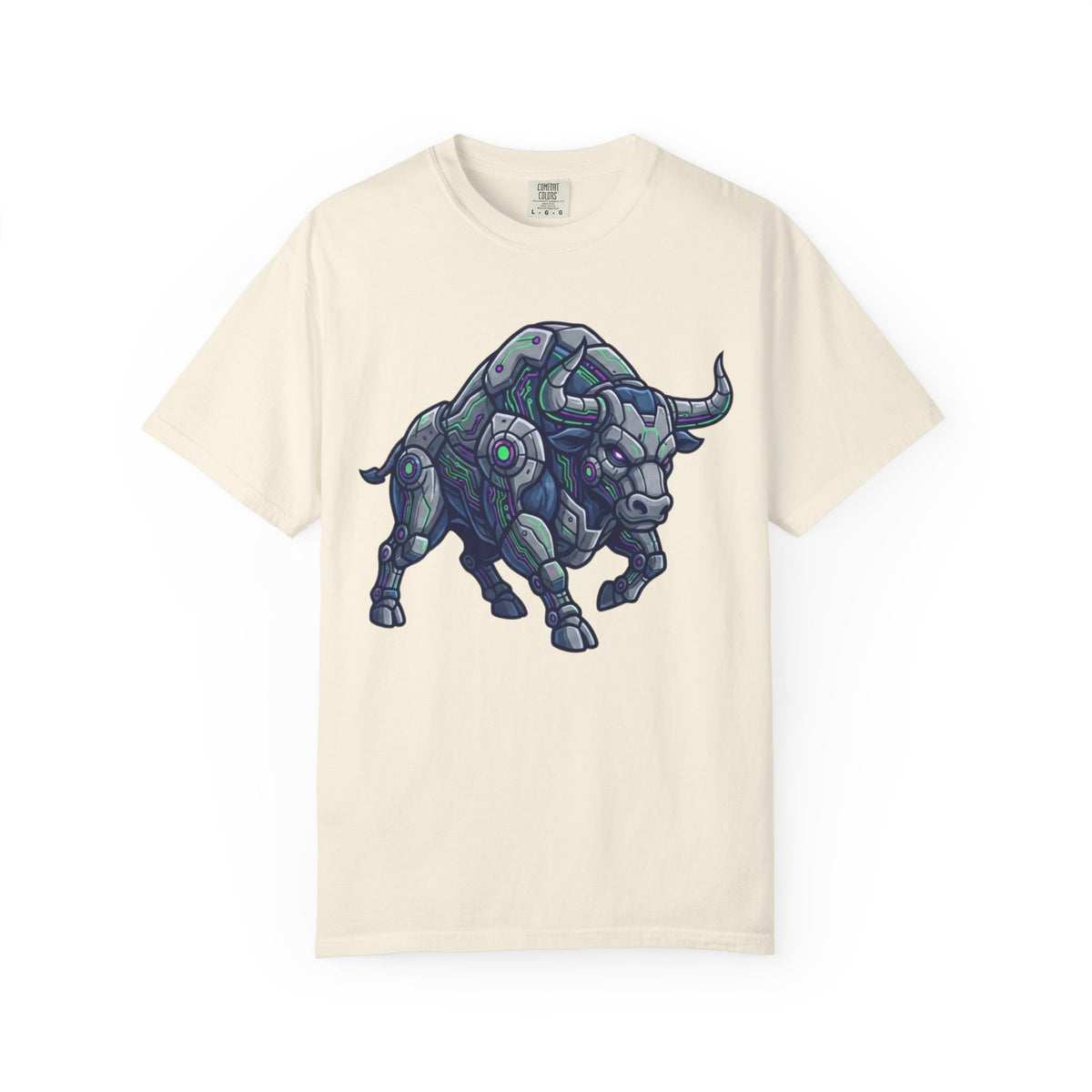 Color: Ivory | Cyber Bull Unisex Garment-Dyed Tee