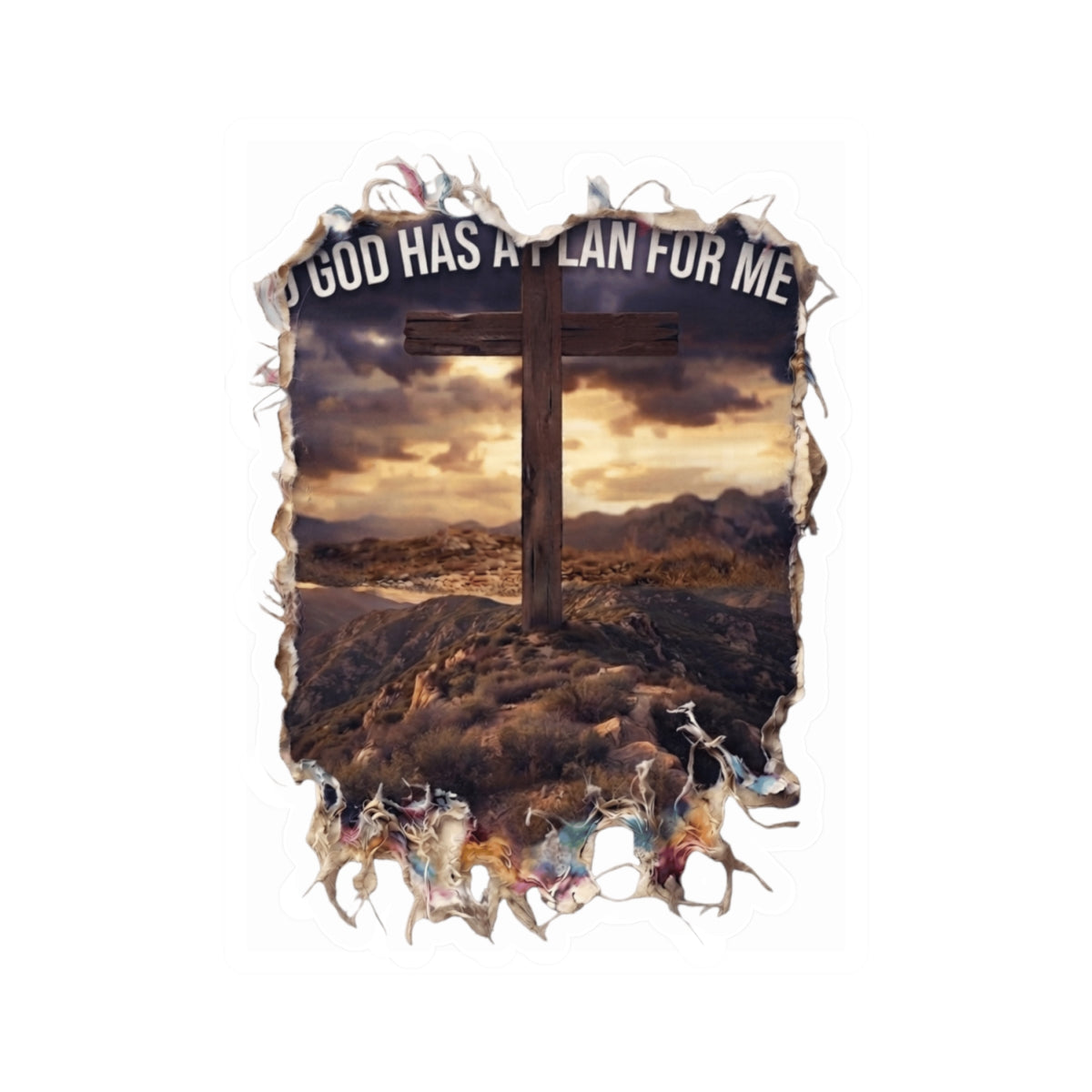 "God Has A Plan For Me" Sticker — Main