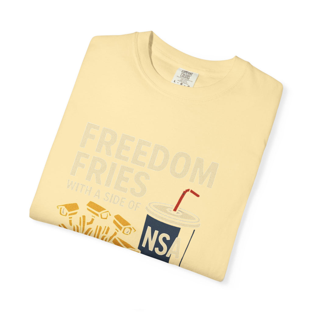 "Freedom Fries (With Extra Eyes)" Unisex Garment-Dyed T-shirt