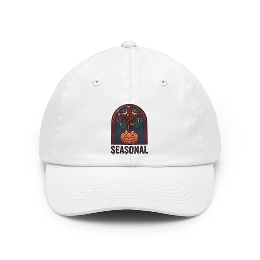 Color: White | Seasonal Transubstantiation Dad Hat — Graphic