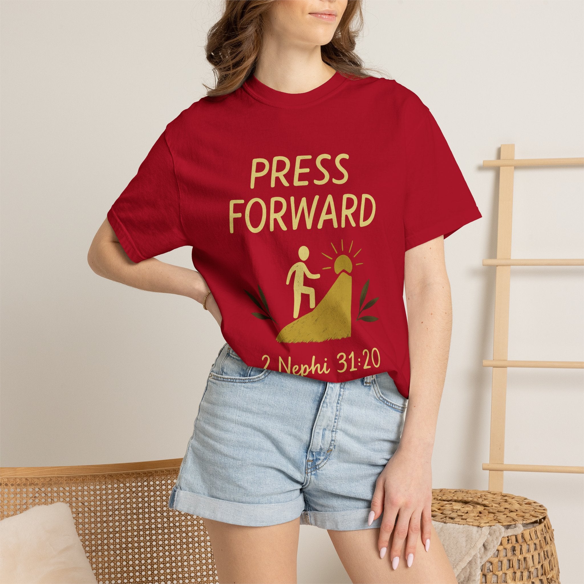 "Press Forward" Unisex Garment-Dyed T-shirt