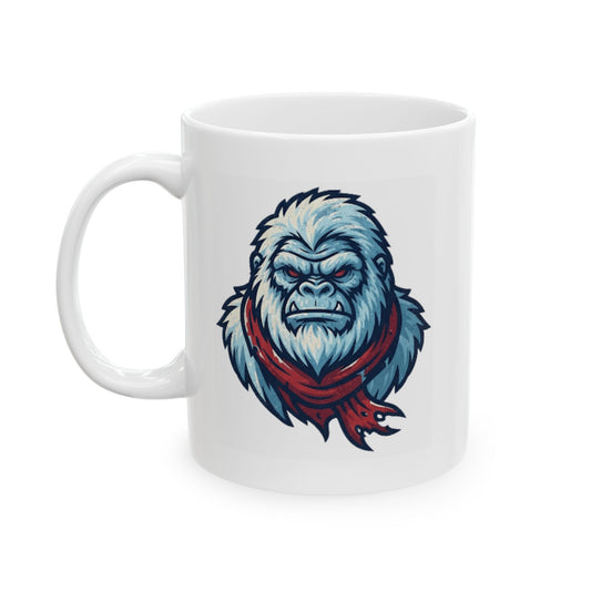 "Yeti-Abominable Snowman (Himalayas)" White Ceramic Mug — Graphic
