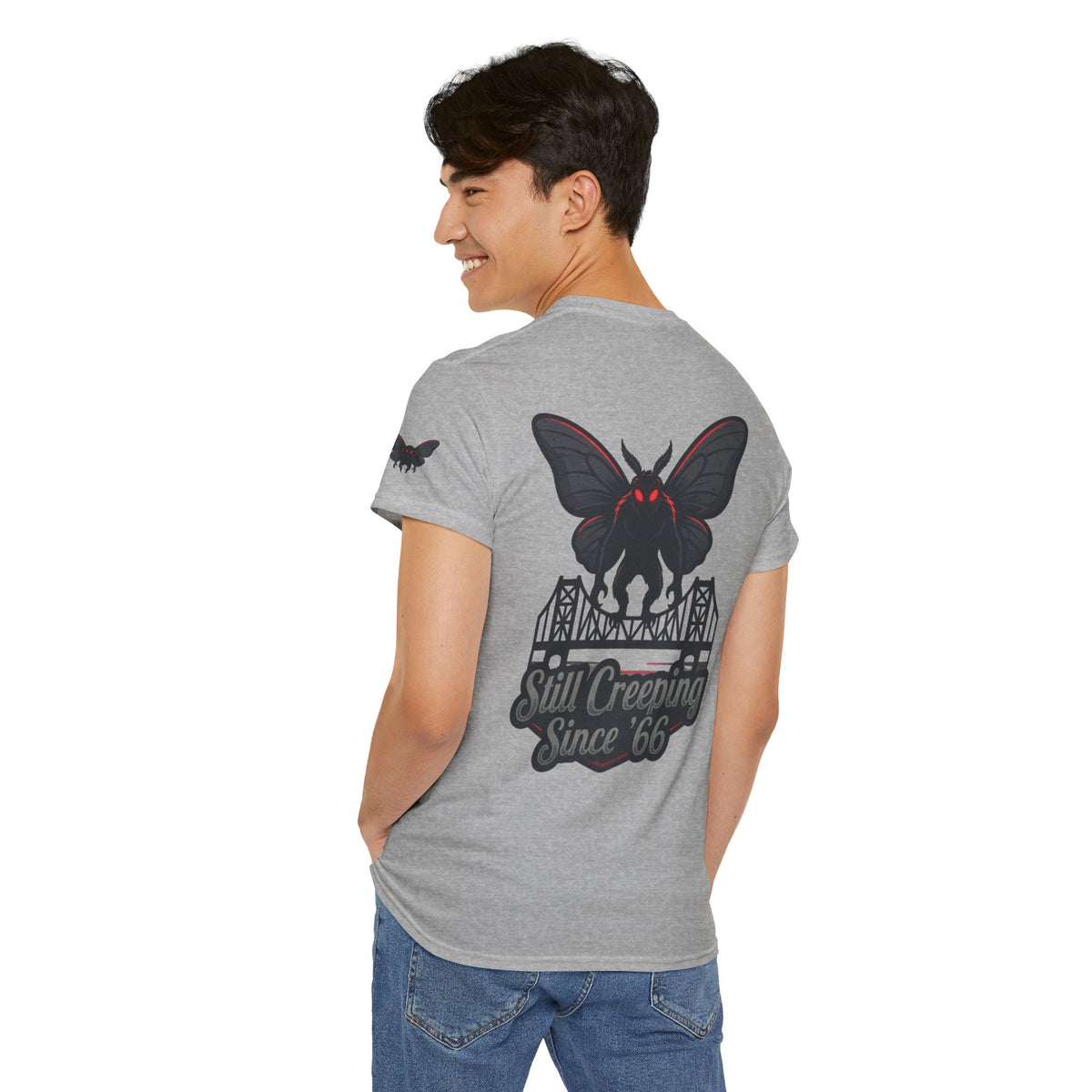 Color: Sport Grey | Mothman (West Virginia, USA) Premium Graphic Tee