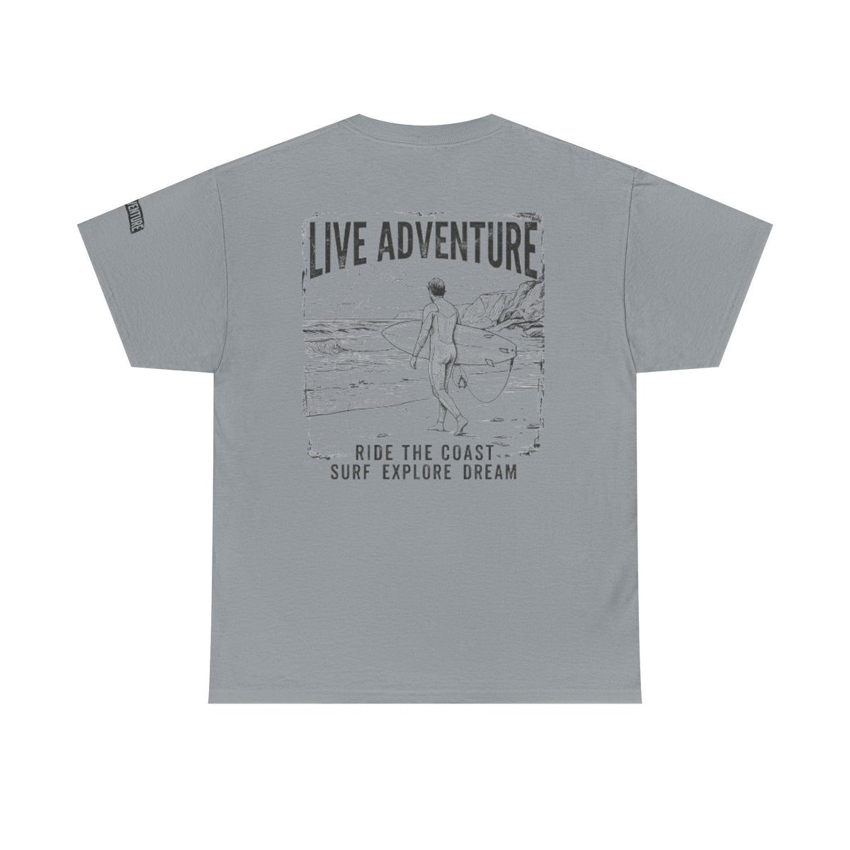 Color: Gravel | Live Adventure - Surf Premium Graphic Tee