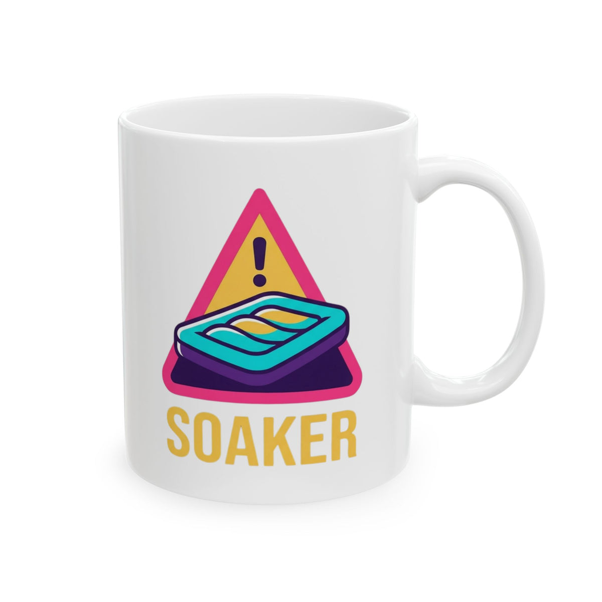 "Professional Soaker" White Ceramic Mug — Graphic