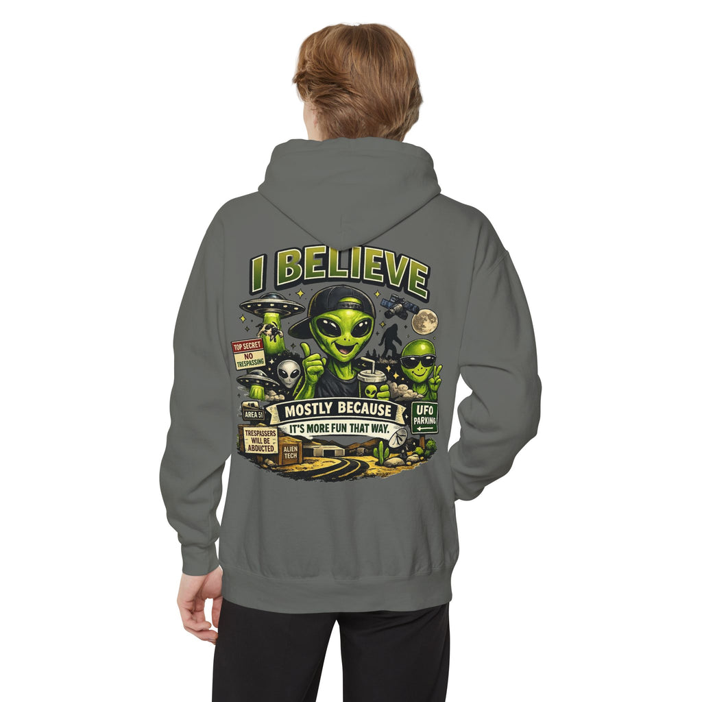 "I Believe" Garment-Dyed Hoodie