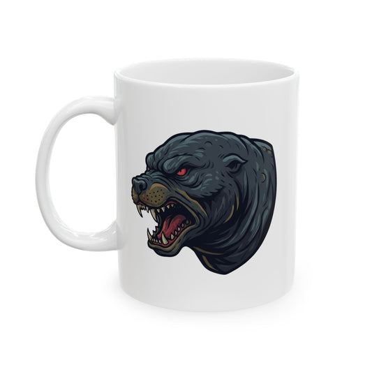 "Bunyip (Australian Aboriginal Mythology)" White Ceramic Mug — Graphic