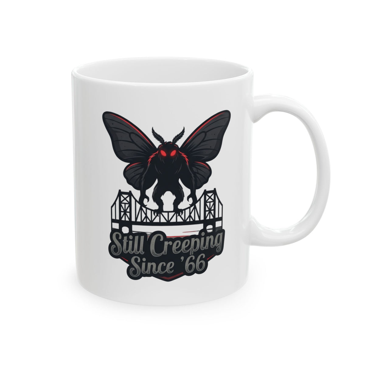 "Mothman (West Virginia, USA)" White Ceramic Mug