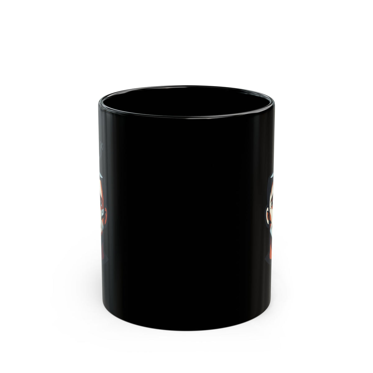 "Therapy Needed" Black Ceramic Mug — Graphic