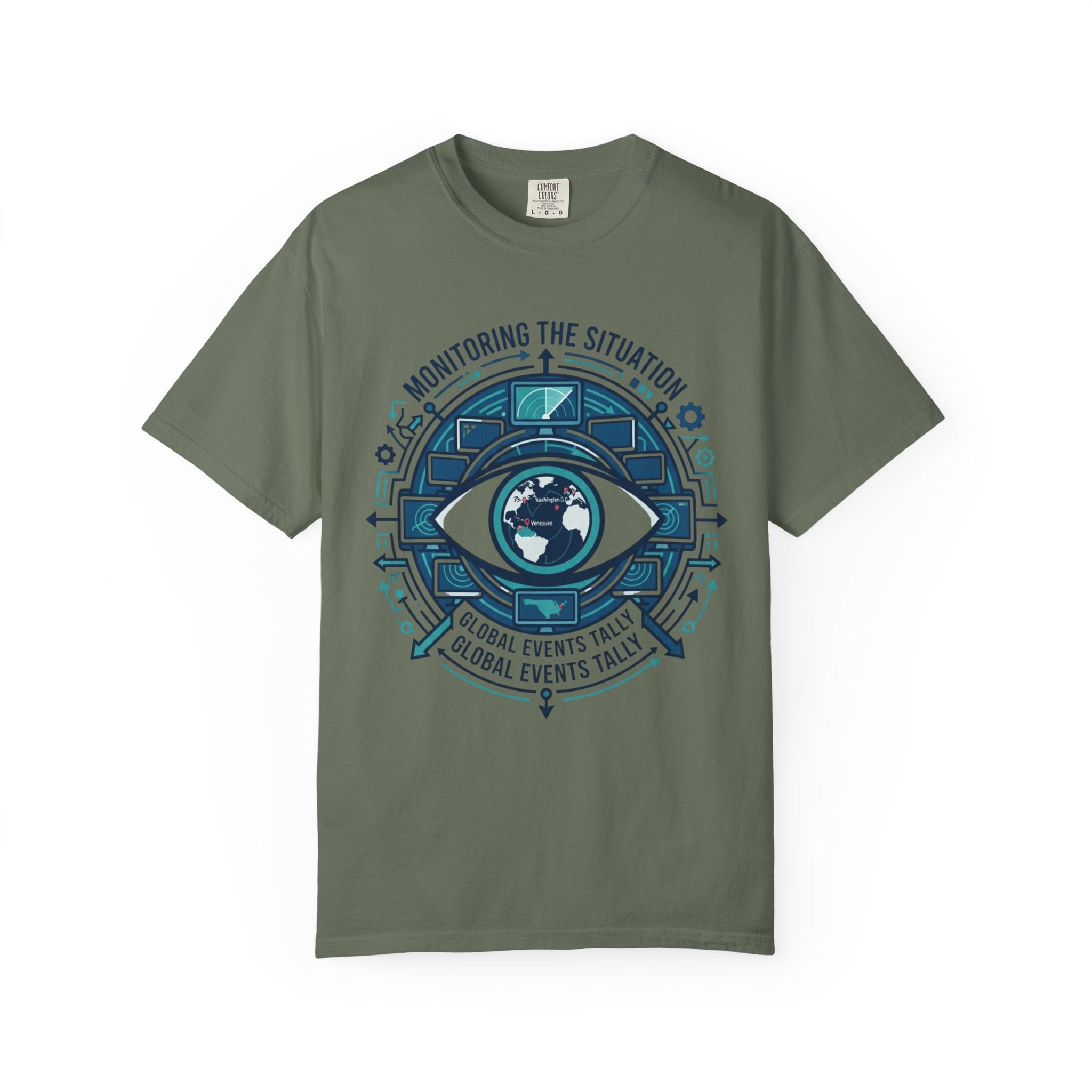 "Monitoring the Situation" Unisex Garment-Dyed Tee