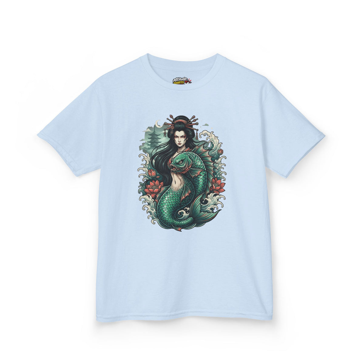 Color: Light Blue | Ningyo (Japanese Folklore) Kids Tee