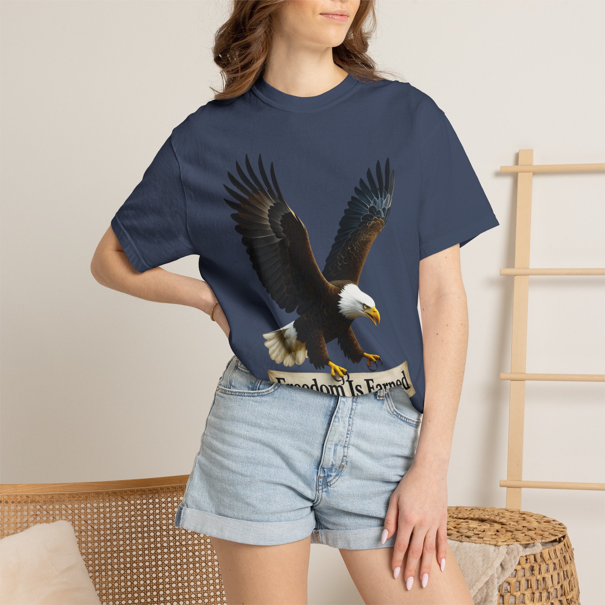 "Freedom is Earned" Unisex Garment-Dyed T-shirt
