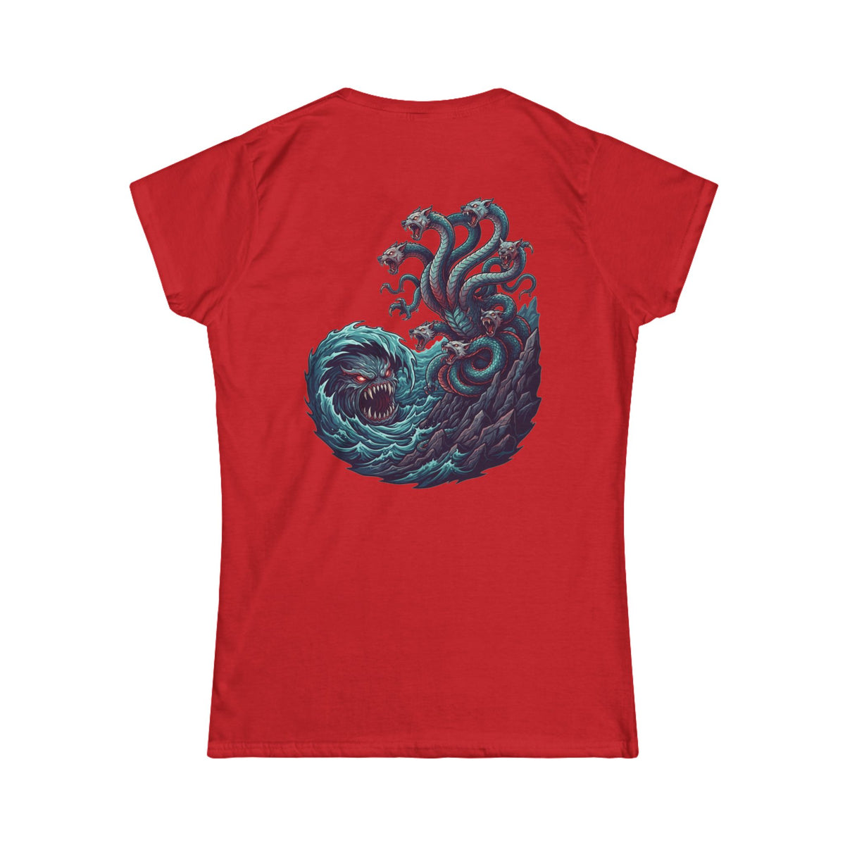 Color: Red | Charybdis and Scylla (Greek Mythology) Women's Tee