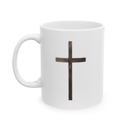 "God Has A Plan For Me" White Ceramic Mug — Graphic