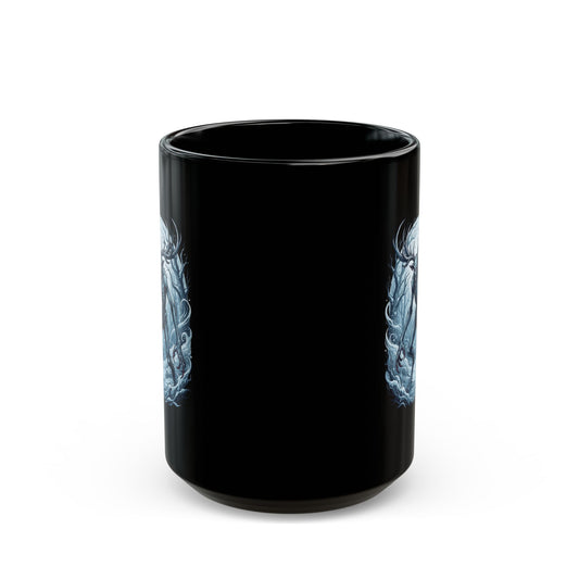 "Wendigo (Algonquian Folklore)" Black Ceramic Mug
