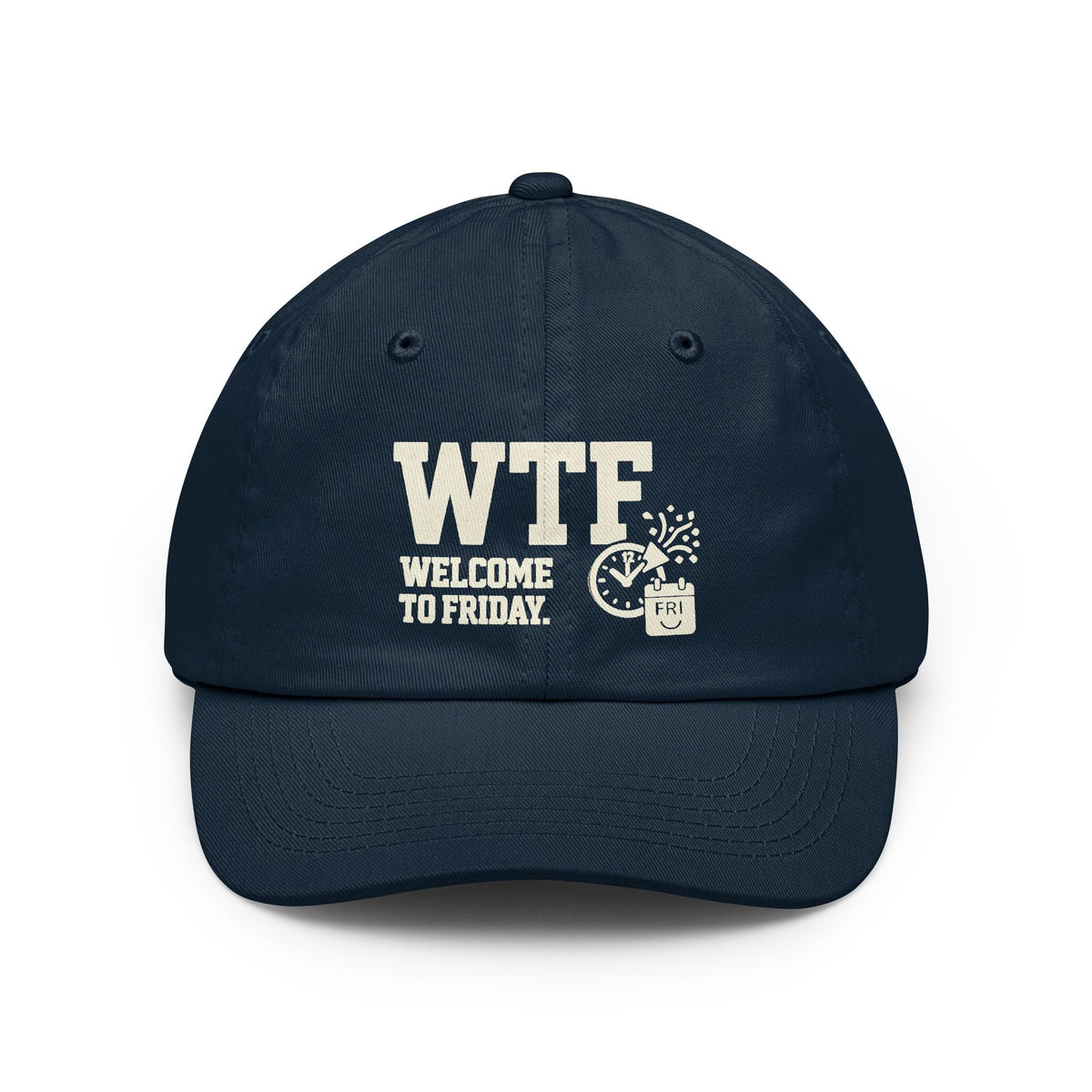Color: Navy | Finally Freaking Friday | Dad Hat — AttitudeShirts