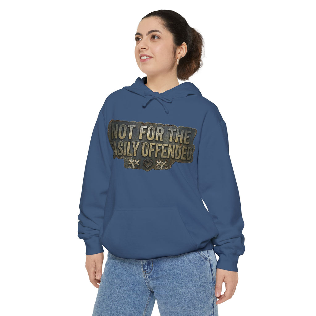 Fair Warning Label | Garment-Dyed Hoodie — AttitudeShirts