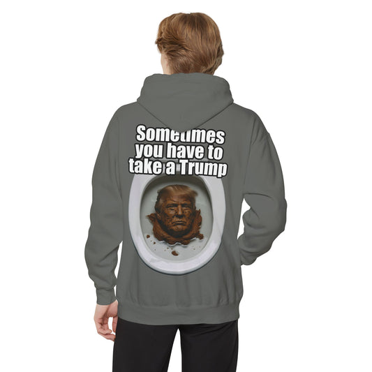 "Sometimes You Have to Take A Trump" Garment-Dyed Hoodie