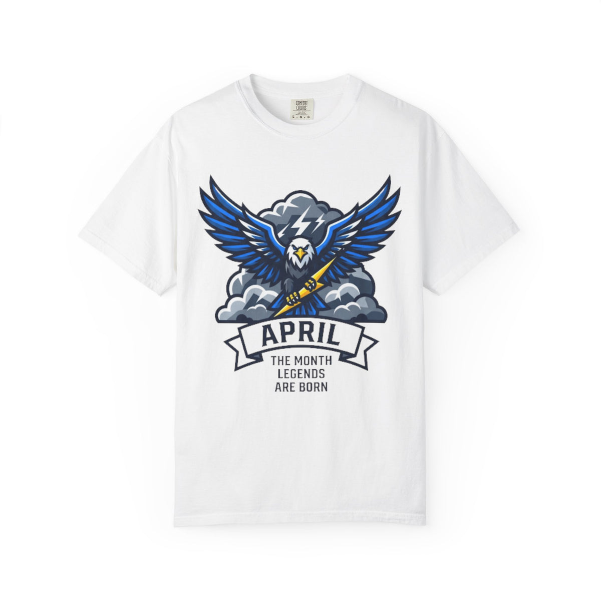 Color: White | April Legend Unisex Garment-Dyed Tee