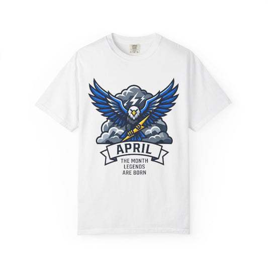 Color: White | April Legend Unisex Garment-Dyed Tee