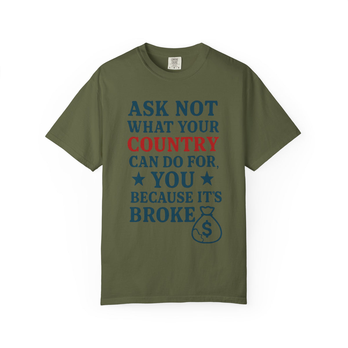 Color: Hemp | Because It’s Broke Unisex Garment-Dyed T-shirt