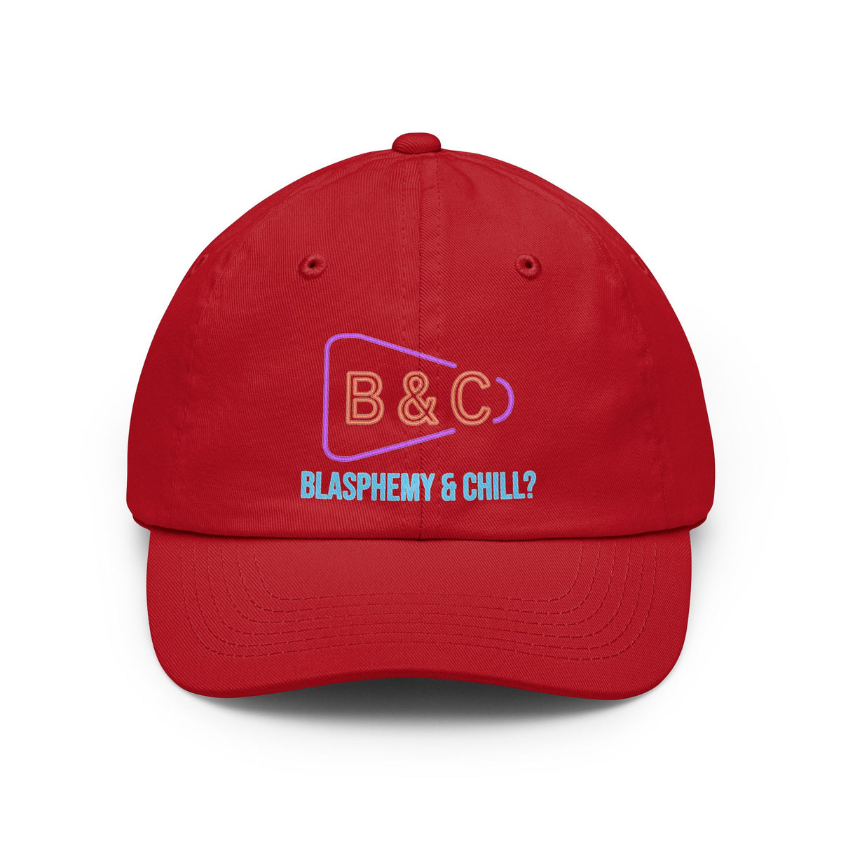 Color: Red | Good Book Series Blasphemy & Chill Dad Hat