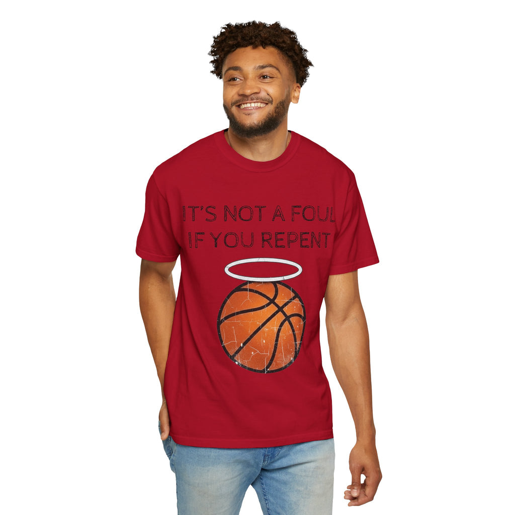 "Not a Foul If You Repent" Unisex Garment-Dyed T-shirt