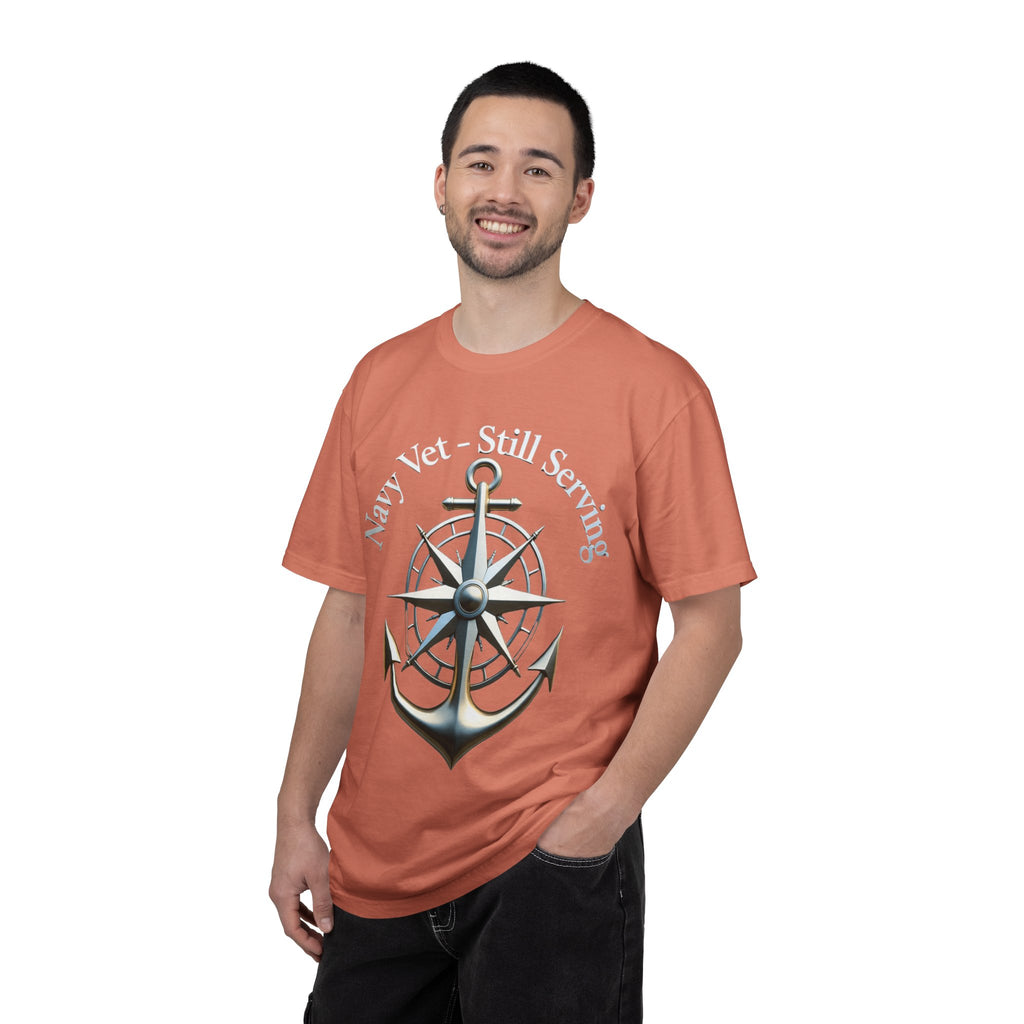 "Navy Vet Still Serving" Unisex Garment-Dyed T-shirt