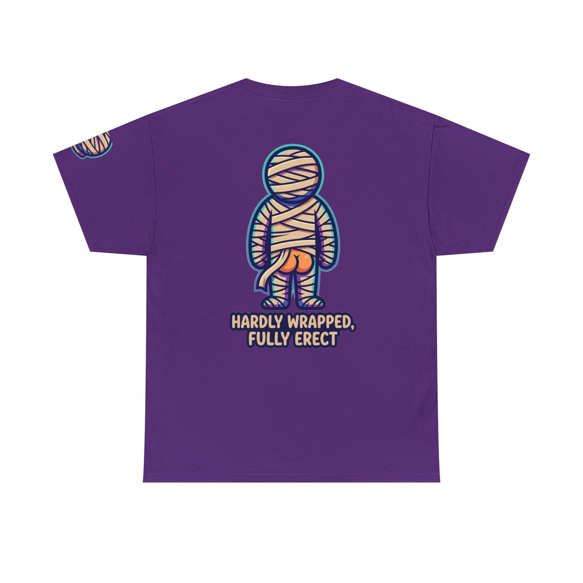 Color: Purple | Hardly Wrapped, Fully Erect Premium Graphic Tee