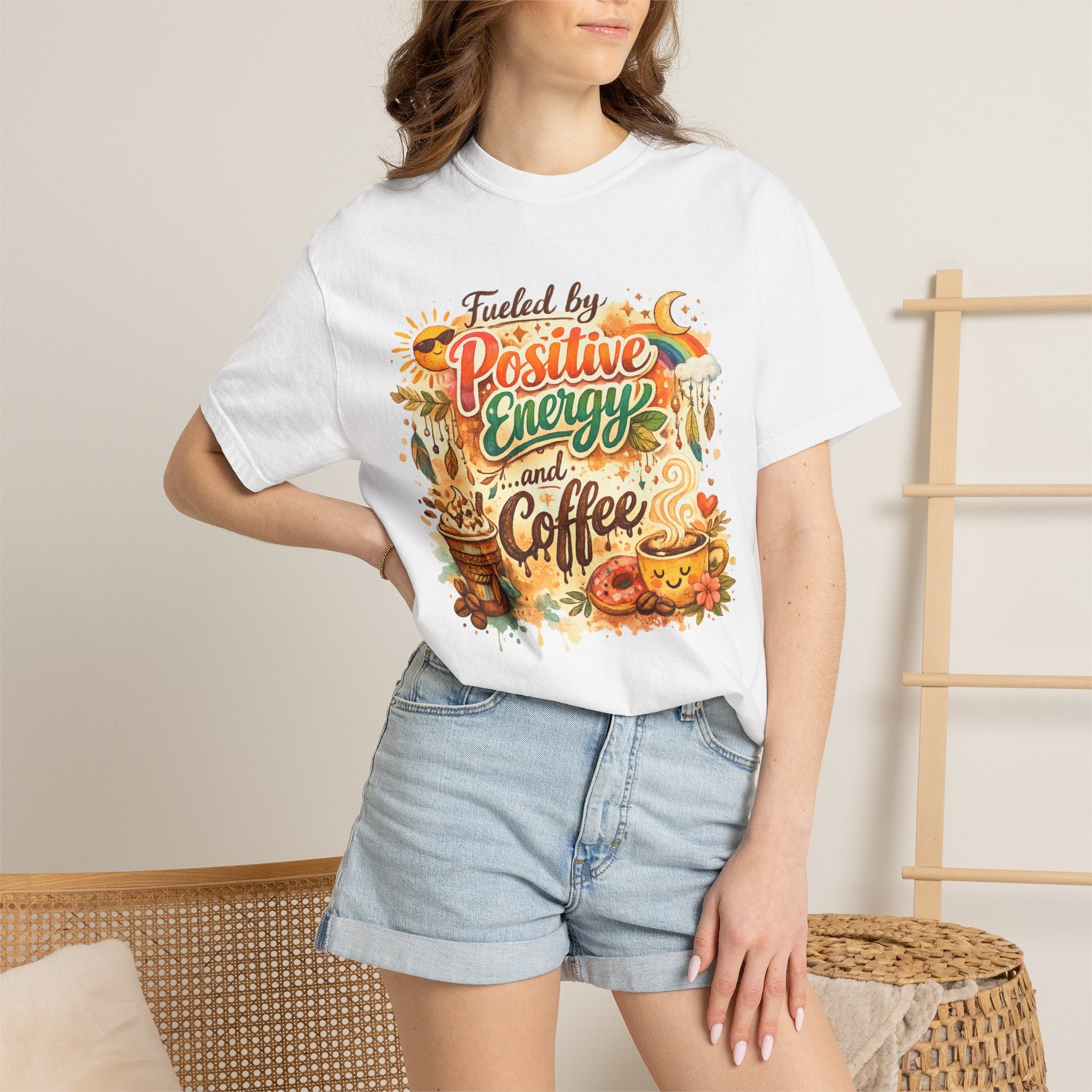 Positive Energy (It's Just Coffee) | Garment-Dyed Tee — AttitudeShirts