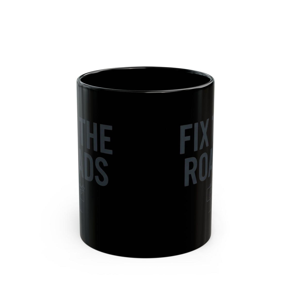 "Protest Series - Fix The Roads" Black Ceramic Mug — Graphic