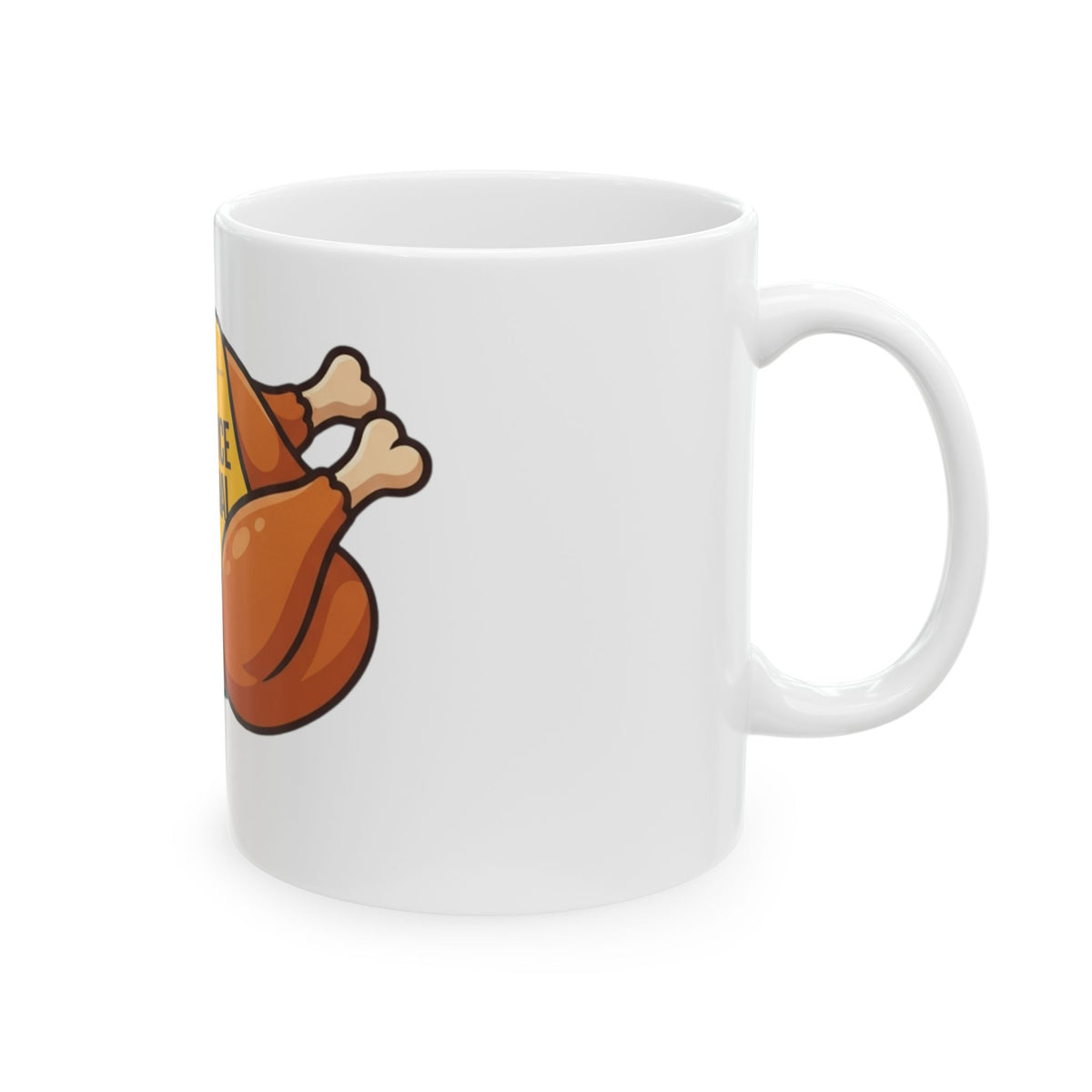 "Emotional Support Turkey" White Ceramic Mug — Graphic