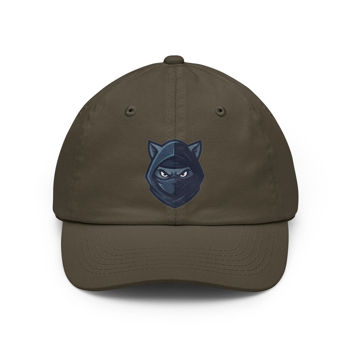 Color: Olive | Ninja Cat Credible Dad Hat — Graphic