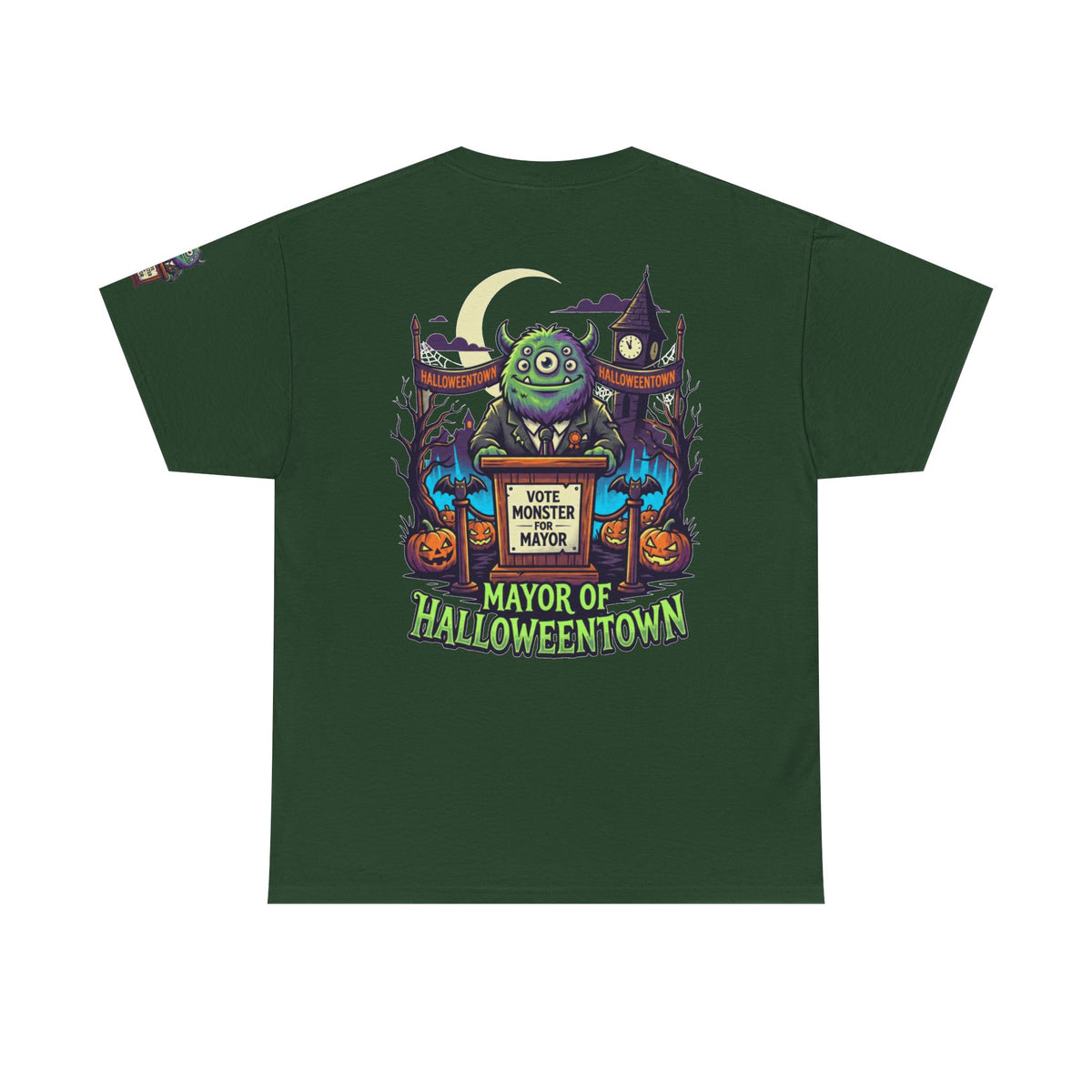 Color: Forest Green | Vote Monster For Mayor Premium Graphic Tee