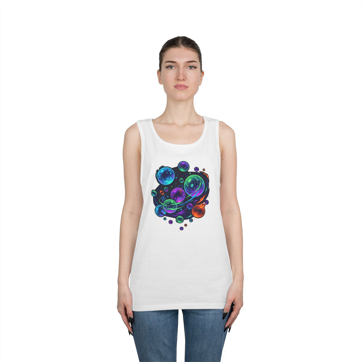 Color: White | MinMin Lights (Australian Folklore) Tank Top