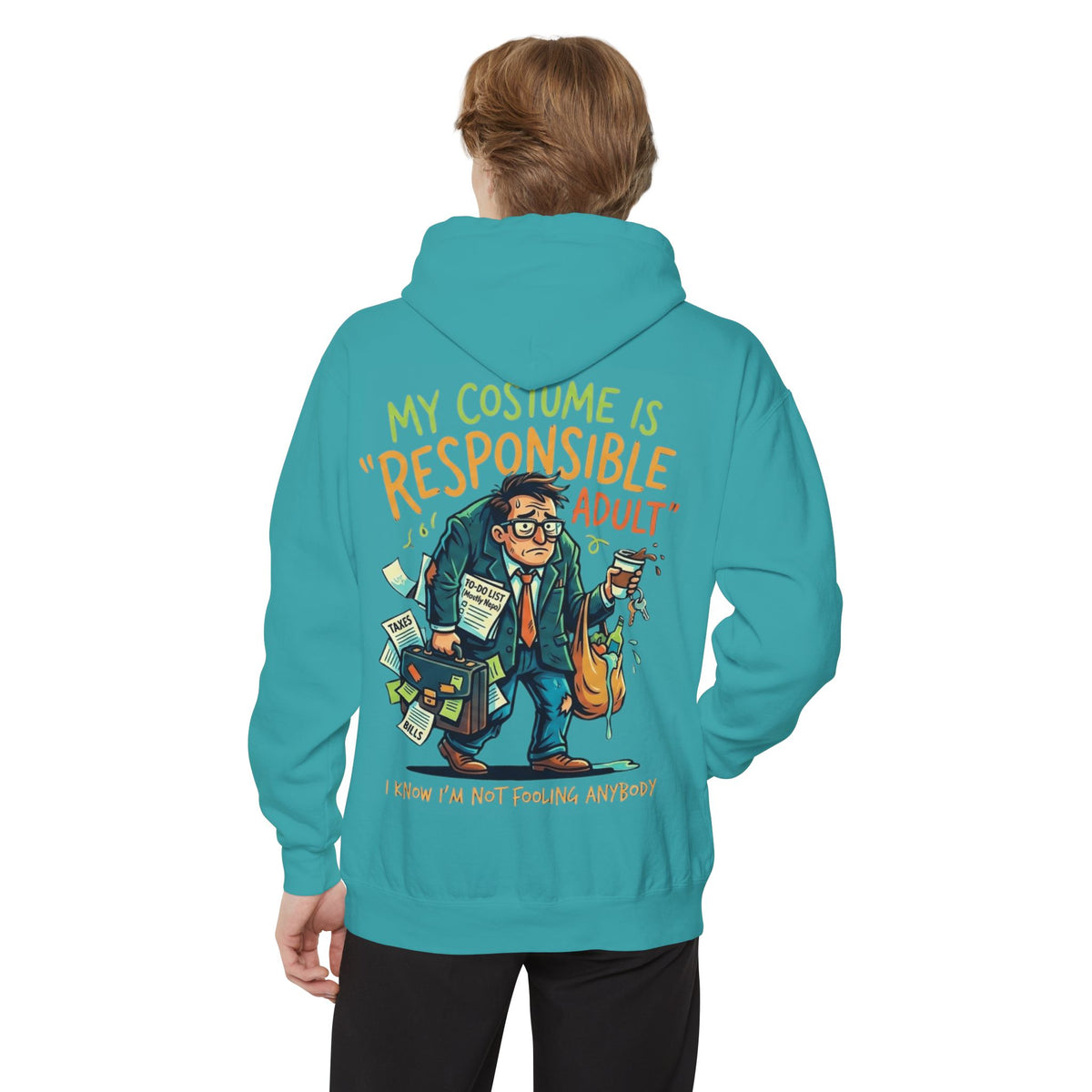 Color: Seafoam | Responsible Adult Costume Garment-Dyed Hoodie