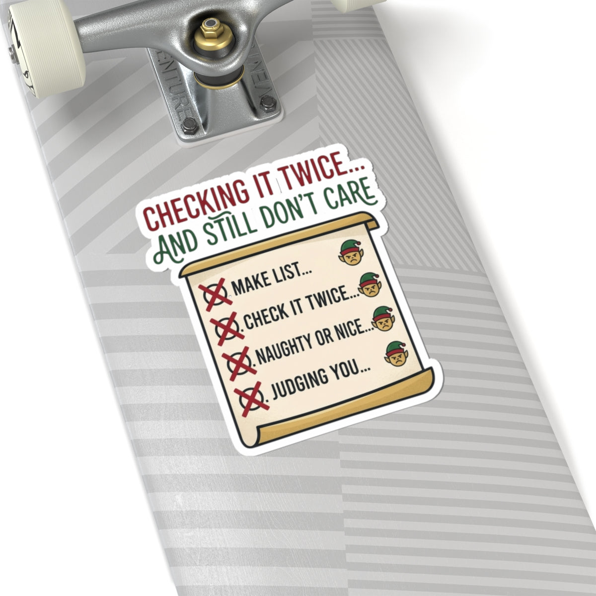 "Checking It Twice" Sticker — Main