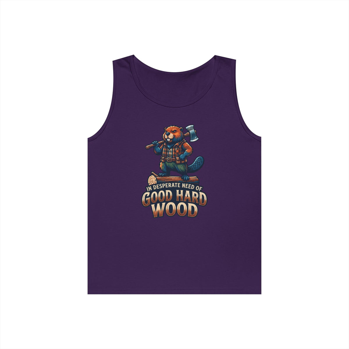 Color: Purple | In Desperate Need of Good Hard Wood Tank Top