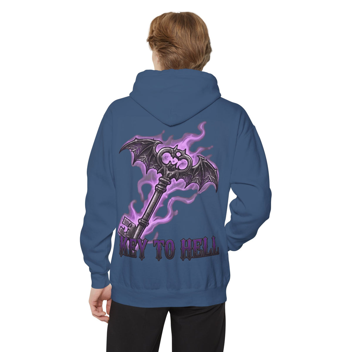 Color: True Navy | Skeleton Key Garment-Dyed Hoodie
