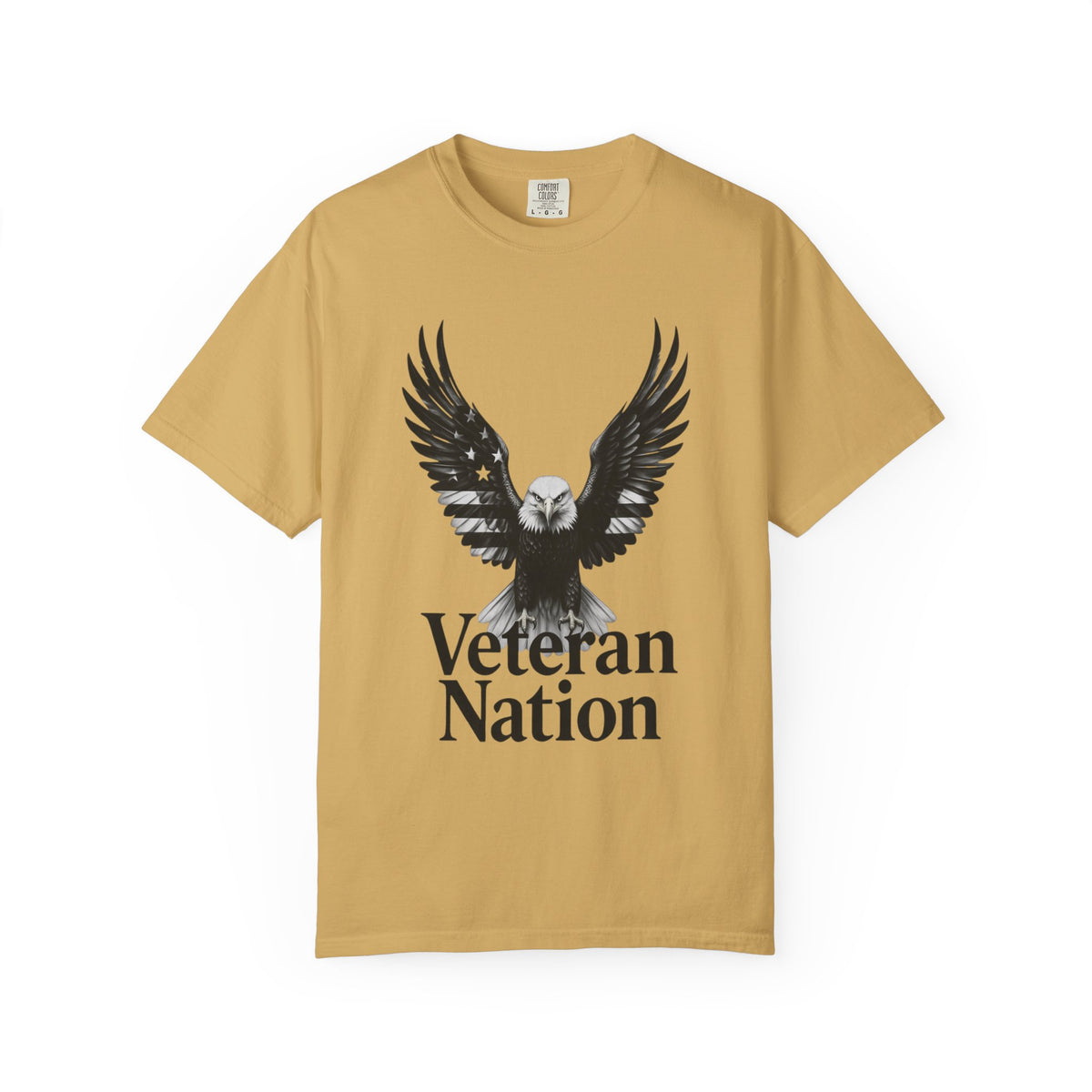 Color: Mustard | Veteran Nation Unisex Garment-Dyed T-shirt