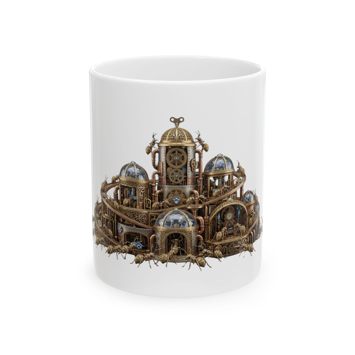 "Cyber Ants" White Ceramic Mug
