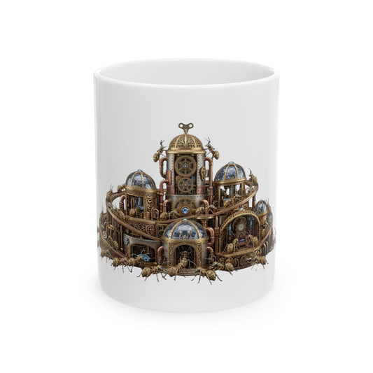 "Cyber Ants" White Ceramic Mug