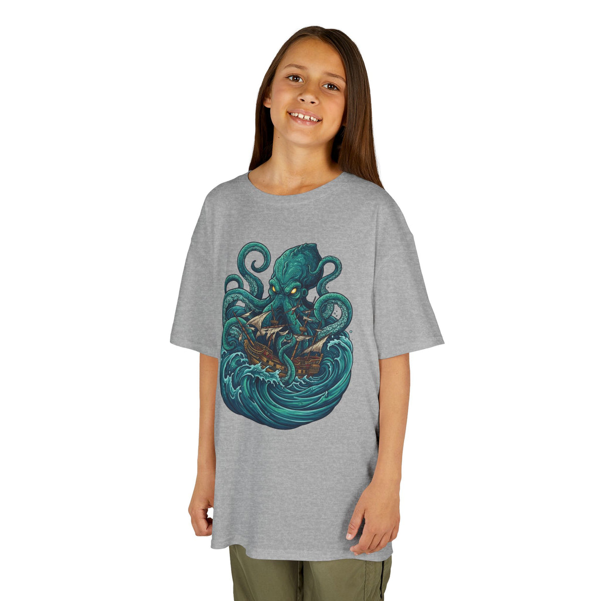 Color: Sport Grey | The Kraken (Norse-Global Maritime) Kids Tee