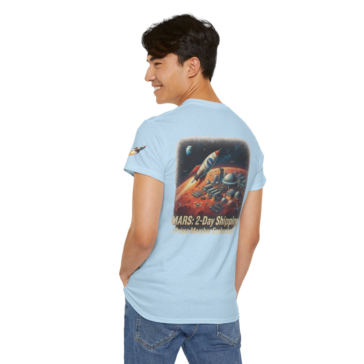 Color: Light Blue | Mars 2 Day Shipping Premium Graphic Tee