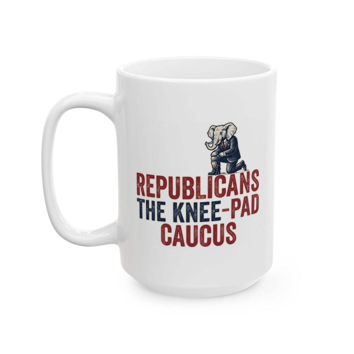 "The Knee Pad Caucus" White Ceramic Mug