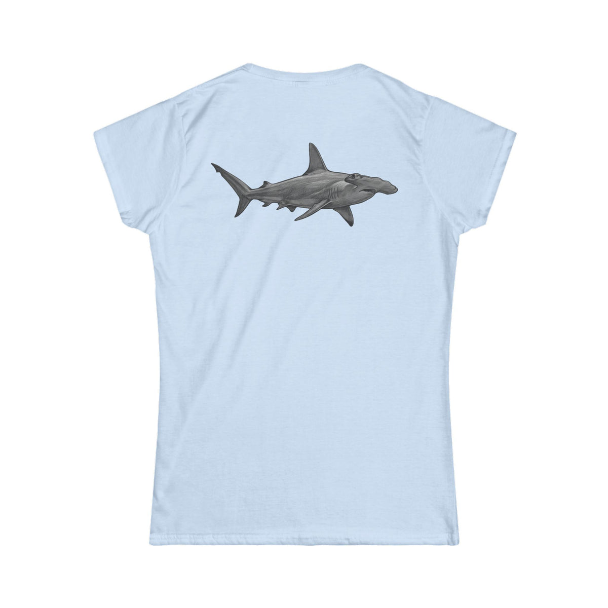 "Pencil Sketch Art Hammerhead Shark" Women's Tee